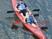 Couple Kayaking Lehigh and Delaware Twin Rivers