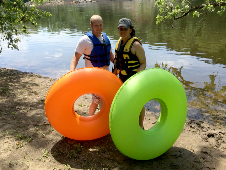 Couple Tubing Lehigh and Delaware Twin Rivers