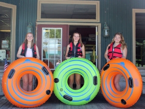 Girls Tubing on the Lehigh Delaware at Twin Rivers