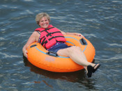 Woman Tubing Lehigh and Delaware Twin Rivers